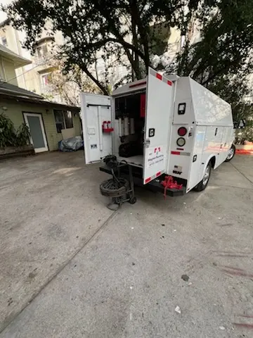 Magnet Plumbing service vehicle on-site for Water Heater Repair in Century Palms